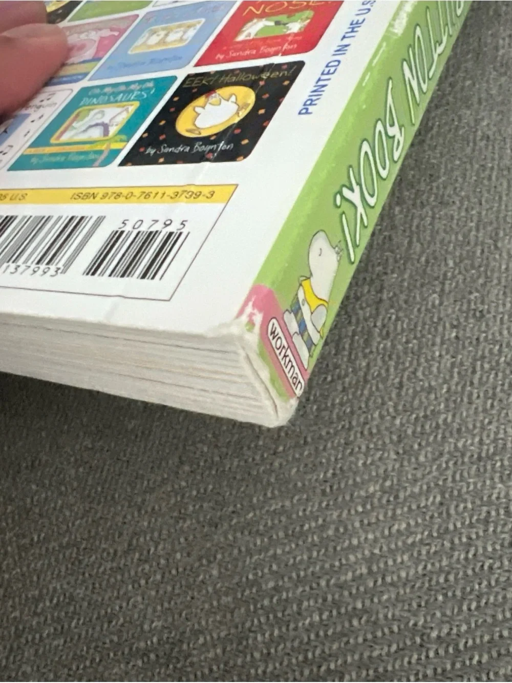 Sandra Boynton Belly Button Book — Green with Pink Polka Dots
